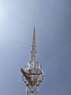 آنتن ارتباطی دکل سیمی برج فولادی گالوانیزه داغ 30 متر بر ثانیه