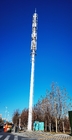 نصب ساده برج ارتباطی تک لوله با پشتیبانی آنتن