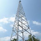 ایستگاه پایه 4G 80m گالوانیزه فولادی گالوانیزه Cellular Wireless Lte Antenna Base Station